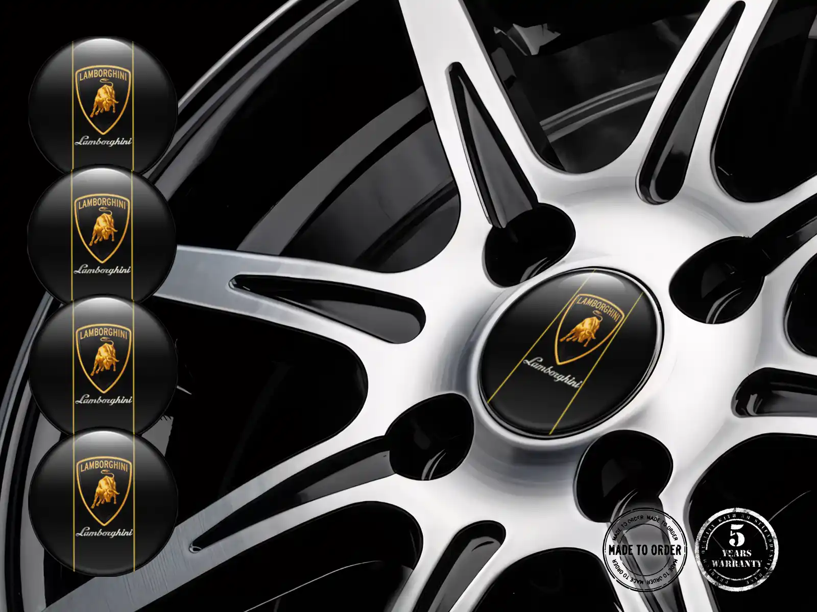 Lamborghini Pegatinas de Aro Estilo Logos de Cúpula Elegante